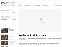Tablet Screenshot of dvarchive.com
